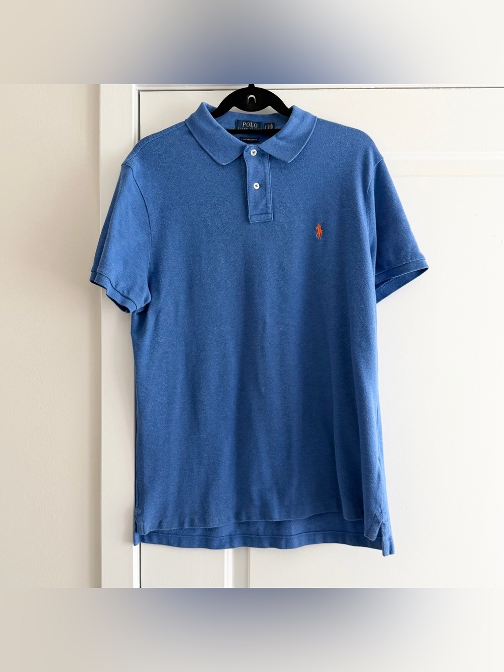 Polo Ralph Lauren Blue Short Sleeve Cotton Custom Slim Shirt